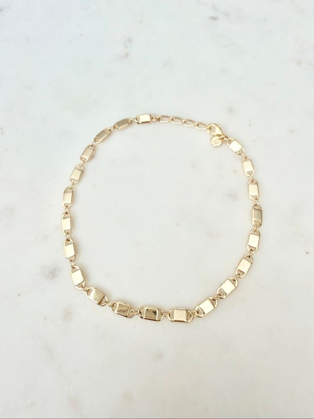 Nordstrom Gold Tone Rectangle Link Bracelet